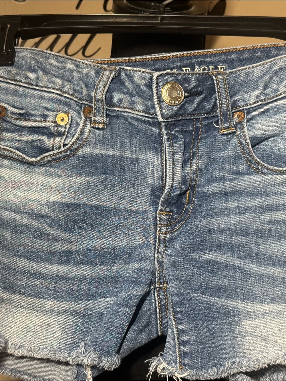 American Eagle Outfitters Light Blue Denim Cutoff Shorts